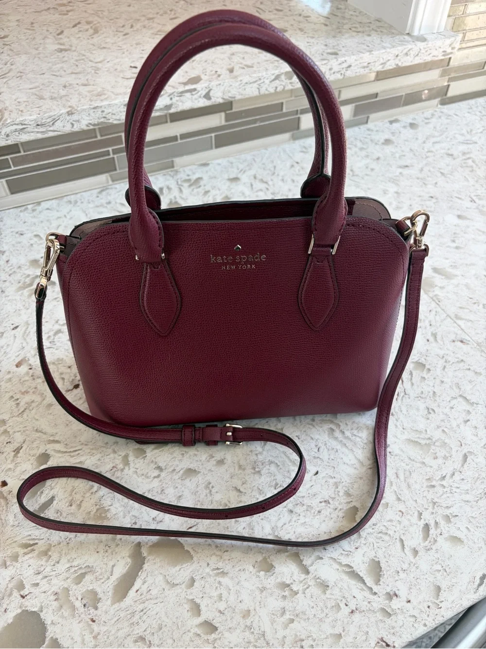 Kate Spade Darcy Small Satchel in a Rich Blackberry Preserve